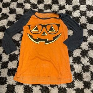 LOL VINTAGE cutie Jack-o-lantern 3/4 sleeve jersey! Lightweight,comfy&cute🎃!EUC